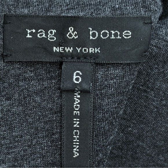 RAG & BONE  Loxley Black Lambs Leather Dress Sz 6 Sleeveless Zip $1590 Excellent - Picture 4 of 11